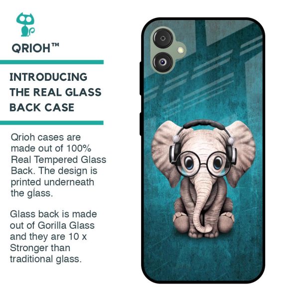 Adorable Baby Elephant Glass Case For Samsung Galaxy F14 5G Fashion