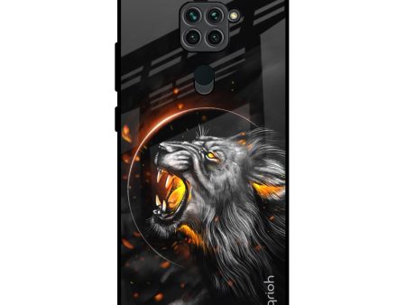 Aggressive Lion Glass Case for Redmi Note 9 Online now