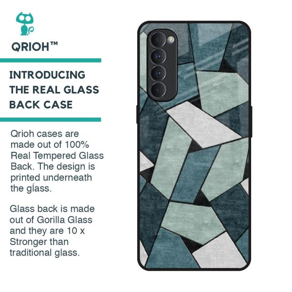 Abstact Tiles Glass Case for Oppo Reno4 Pro Hot on Sale