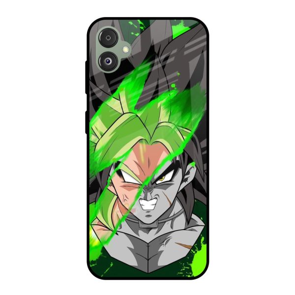 Anime Green Splash Glass Case for Samsung Galaxy F14 5G For Sale