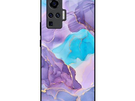 Alcohol ink Marble Glass Case for Vivo X50 Pro Online now