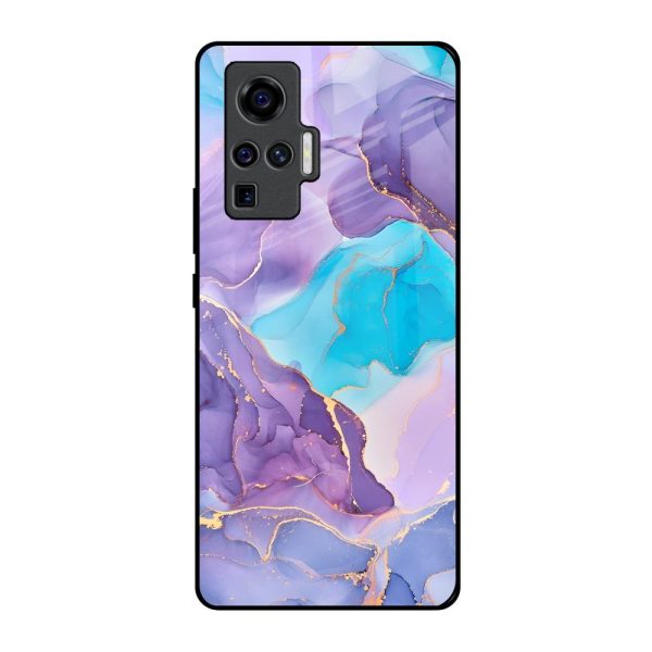 Alcohol ink Marble Glass Case for Vivo X50 Pro Online now