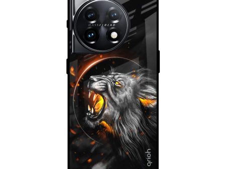 Aggressive Lion Glass Case for OnePlus 11 5G For Discount