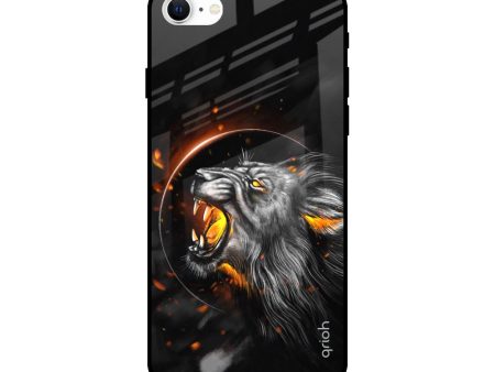 Aggressive Lion Glass Case for iPhone SE 2022 Online now