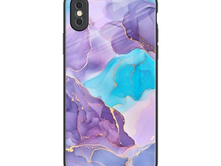 Alcohol ink Marble Glass Case for iPhone XS Max Hot on Sale