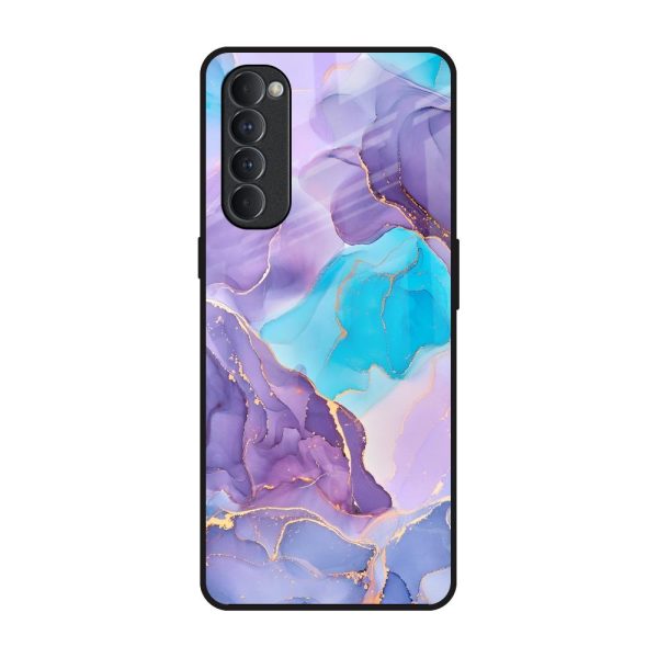 Alcohol ink Marble Glass Case for Oppo Reno4 Pro Online Hot Sale