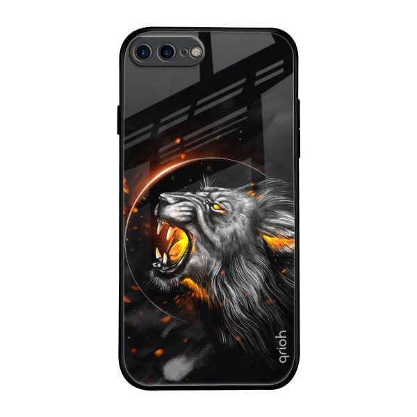 Aggressive Lion Glass Case for iPhone 8 Plus Online Hot Sale