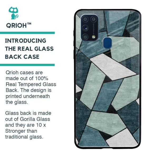 Abstact Tiles Glass Case for Samsung Galaxy M31 Prime Fashion