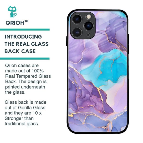 Alcohol ink Marble Glass Case for iPhone 11 Pro Supply