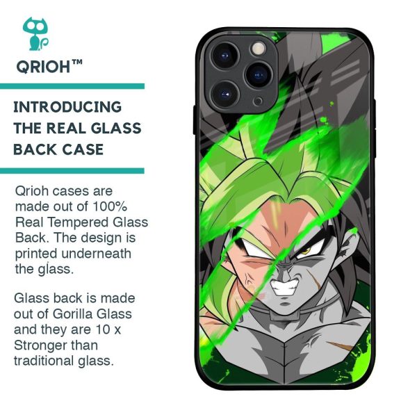 Anime Green Splash Glass Case for iPhone 11 Pro Sale