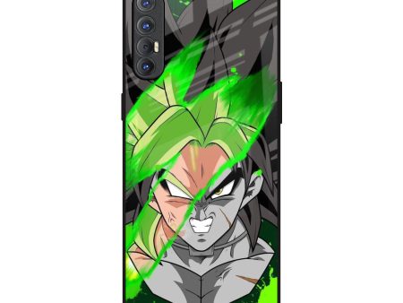 Anime Green Splash Glass Case for Oppo Reno 3 Pro Hot on Sale