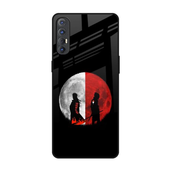 Anime Red Moon Glass Case for Oppo Reno 3 Pro Online Sale