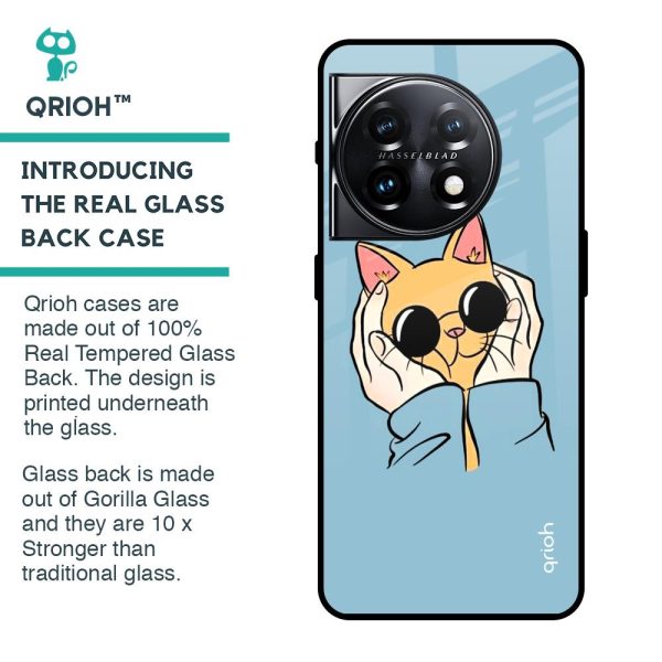 Adorable Cute Kitty Glass Case For OnePlus 11 5G For Sale