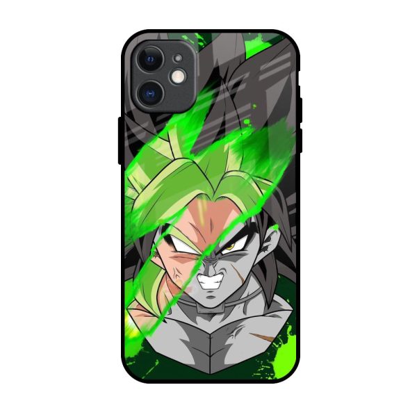 Anime Green Splash Glass Case for iPhone 11 Discount