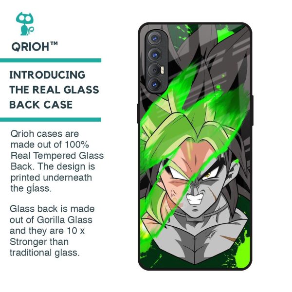 Anime Green Splash Glass Case for Oppo Reno 3 Pro Hot on Sale