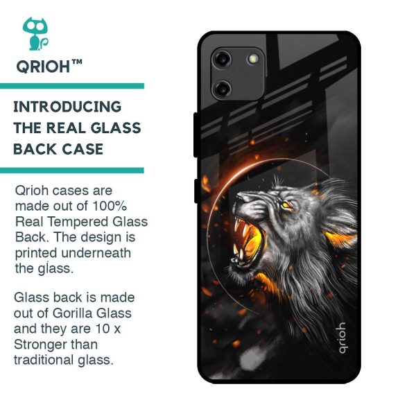 Aggressive Lion Glass Case for Realme C11 Online now