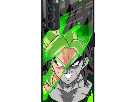 Anime Green Splash Glass Case for Oppo Reno4 Pro Fashion