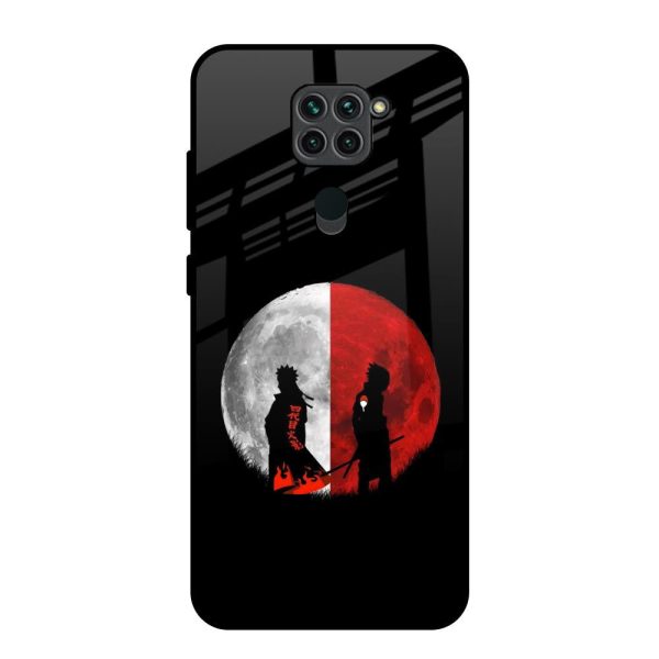 Anime Red Moon Glass Case for Redmi Note 9 Online Sale