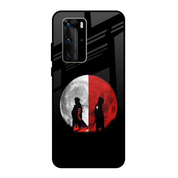 Anime Red Moon Glass Case for Huawei P40 Pro Online now