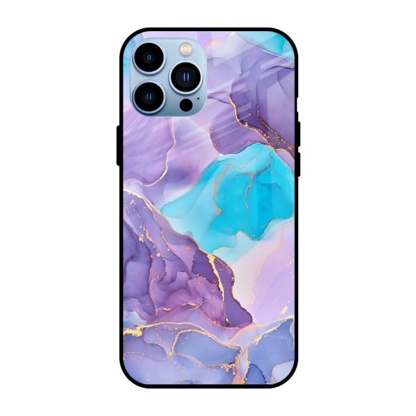 Alcohol ink Marble Glass Case for iPhone 13 Pro Max Online now