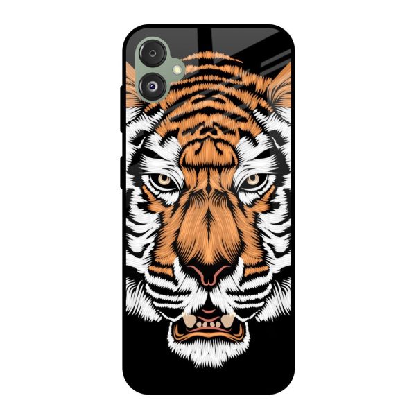 Angry Tiger Glass Case For Samsung Galaxy F14 5G For Cheap