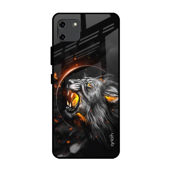 Aggressive Lion Glass Case for Realme C11 Online now