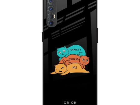 Anxiety Stress Glass Case for Oppo Reno 3 Pro Fashion