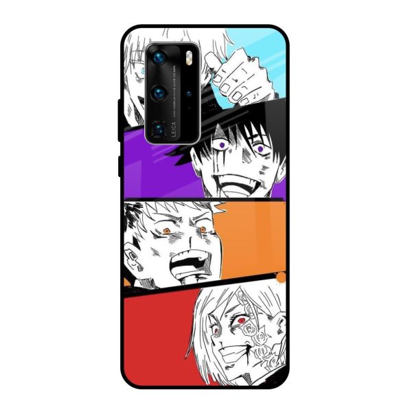 Anime Sketch Glass Case for Huawei P40 Pro For Discount