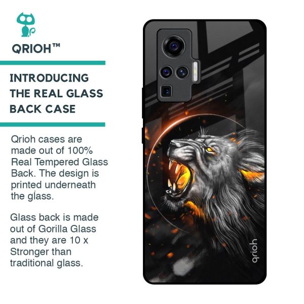 Aggressive Lion Glass Case for Vivo X50 Pro Online