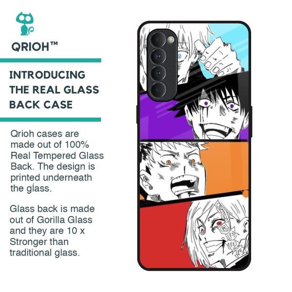 Anime Sketch Glass Case for Oppo Reno4 Pro Hot on Sale