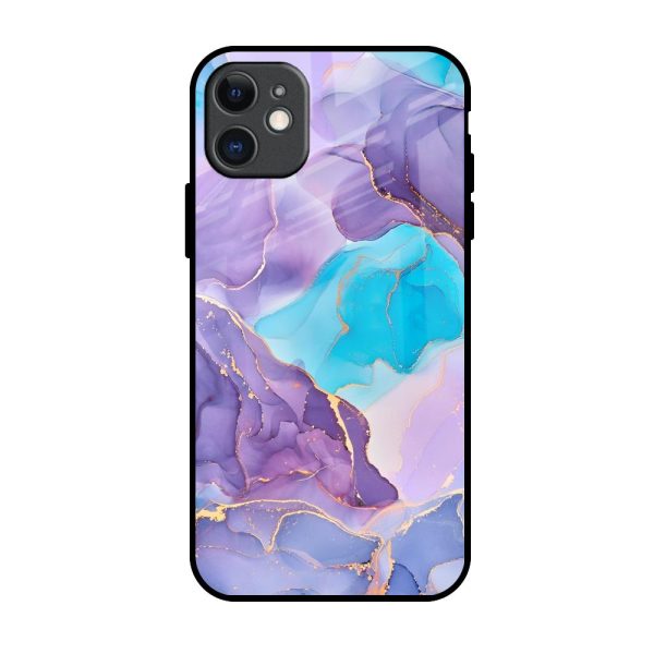 Alcohol ink Marble Glass Case for iPhone 11 Online