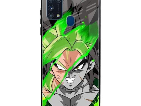 Anime Green Splash Glass Case for Samsung Galaxy M31 Prime Hot on Sale