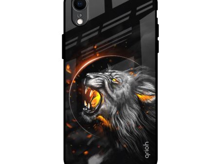 Aggressive Lion Glass Case for iPhone XR Online Hot Sale