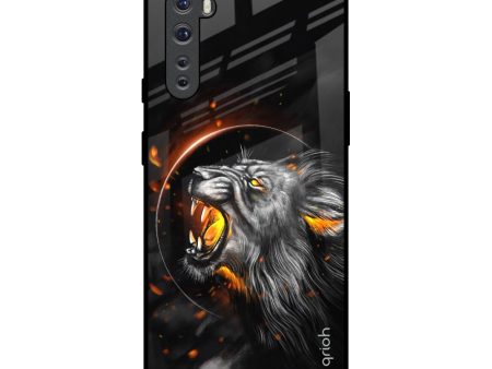 Aggressive Lion Glass Case for OnePlus Nord Hot on Sale