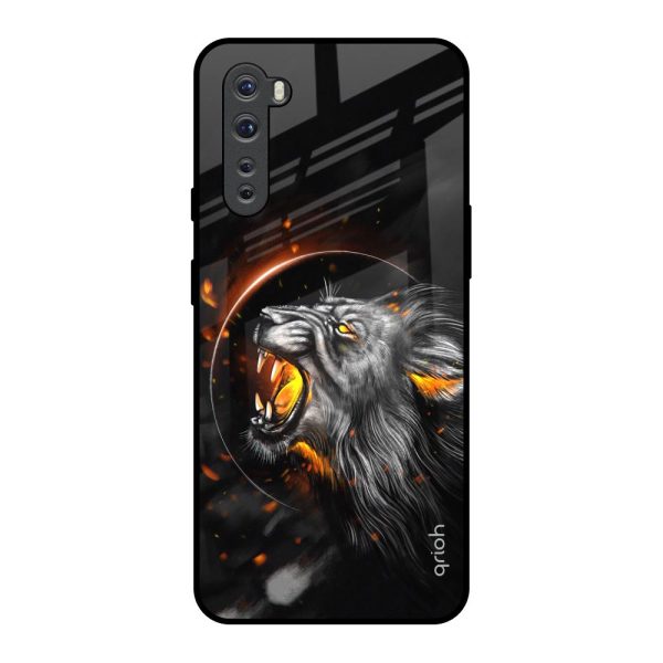 Aggressive Lion Glass Case for OnePlus Nord Hot on Sale