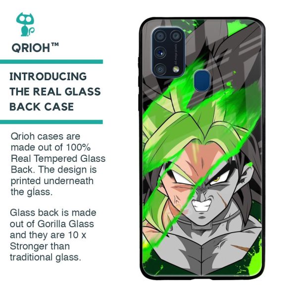 Anime Green Splash Glass Case for Samsung Galaxy M31 Prime Hot on Sale