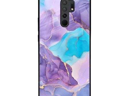 Alcohol ink Marble Glass Case for Redmi 9 prime For Sale