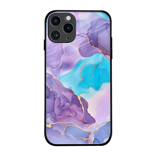 Alcohol ink Marble Glass Case for iPhone 11 Pro Supply