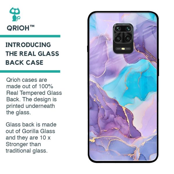 Alcohol ink Marble Glass Case for Poco M2 Pro For Sale