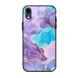 Alcohol ink Marble Glass Case for iPhone XR Cheap