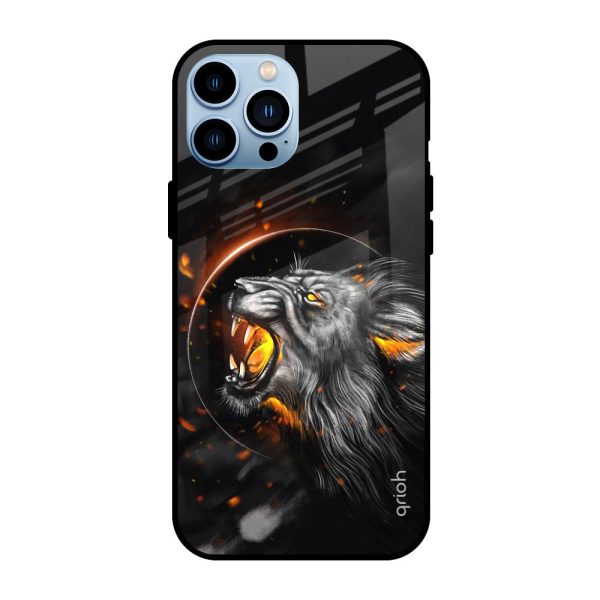 Aggressive Lion Glass Case for iPhone 13 Pro Max Online Sale