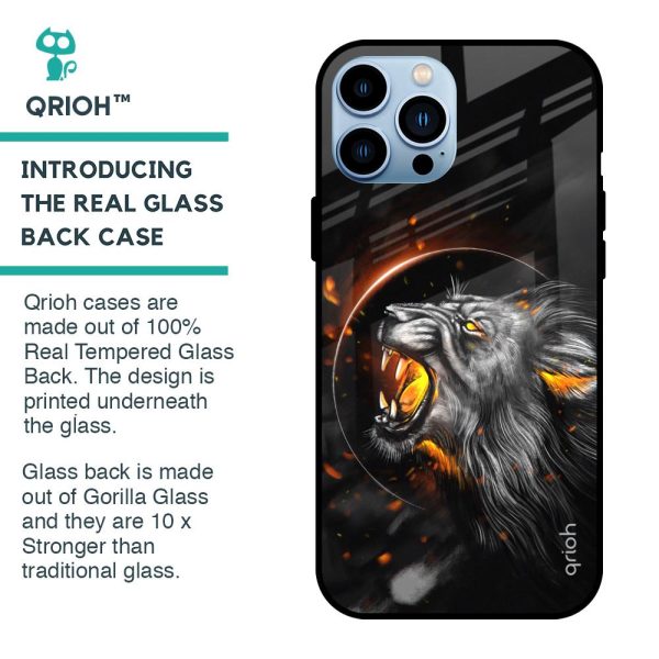 Aggressive Lion Glass Case for iPhone 13 Pro Max Online Sale