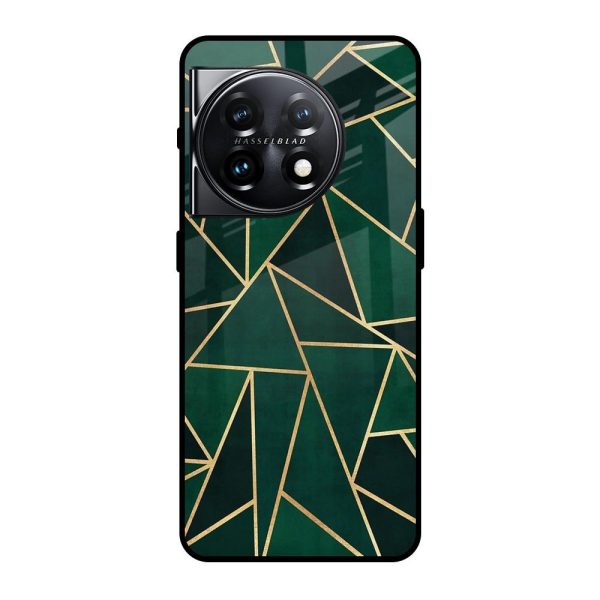 Abstract Green Glass Case For OnePlus 11 5G Hot on Sale