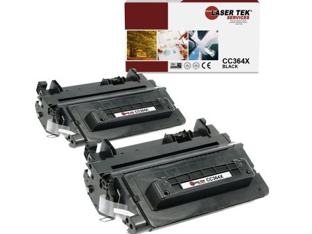 2 Pack HP 64X CC364X Black Compatible High Yield Toner Cartridge | Laser Tek Services Discount