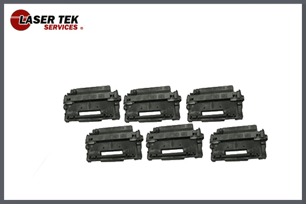 6 Pack HP 55X CE255X Black Compatible High Yield Toner Cartridge | Laser Tek Services For Sale